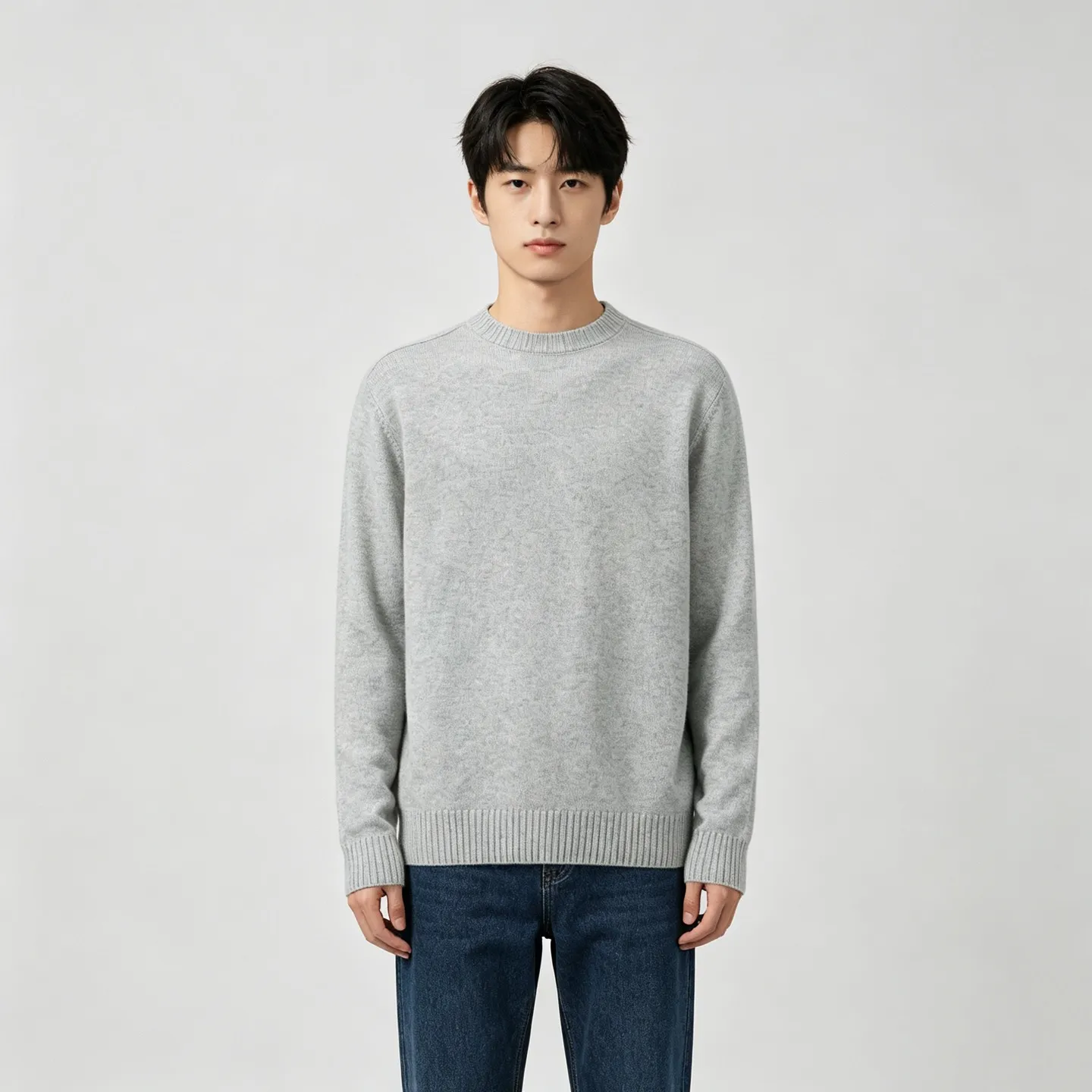 Louis Vuitton/Louis Vuitton solid color back collar leather label knitted sweater